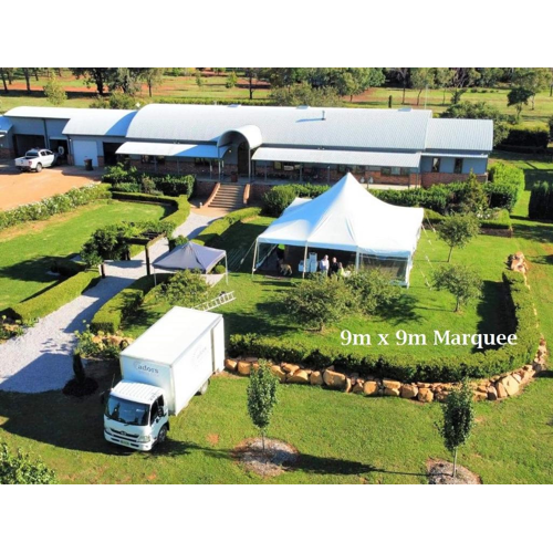 9m x 9m Marquee on property
